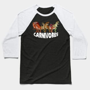 Dinosaur Carnivore Pack With Text Baseball T-Shirt